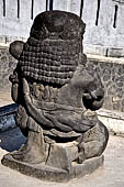 Candi Panataran - statues of giant club-wielding gate-keeping dwarapala at the entrance of the compound. 